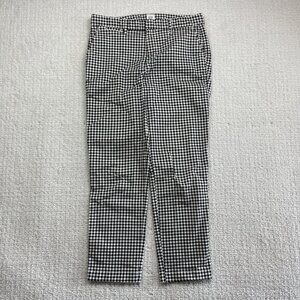 GAP Slim City Crop Pants Black & White Gingham Plaid Women’s Size 4 Casual
